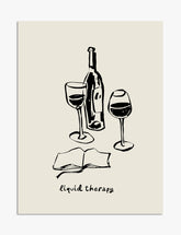 Wine & Words Therapy Art Print - Unframed