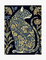 Morris Botanical Cat Art Print - Unframed