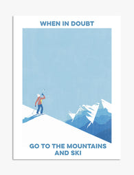 Mountain Escape: Ski Edition Art Print - Unframed