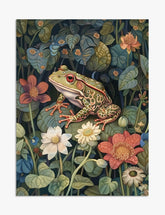Botanical Frog Retreat Art Print - Unframed