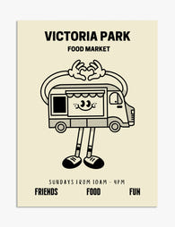 Retro Food Truck Vibes Art Print - Unframed