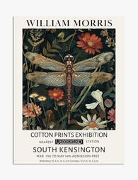 William Morris Dragonfly Poster Art Print - Unframed