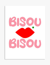 Bisou Bisou Kiss Pop Art Print - Unframed