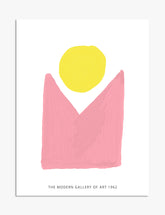 Blush & Sunbeam Shapes Art Print - Unframed