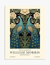 William Morris Peacock Elegance Art Print - Unframed
