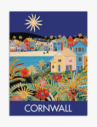 Cornwall Coastal Charm Art Print - Unframed