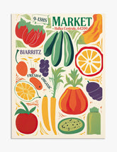 Biarritz Fresh Market Vibes Art Print - Unframed