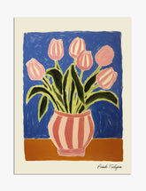 Pink Tulip Delight Art Print - Unframed