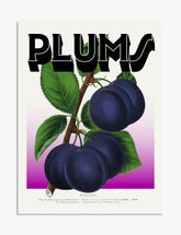 Bold Plum Vintage Pop Art Print - Unframed