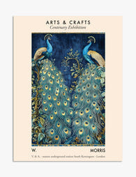William Morris Peacock Elegance Art Print - Unframed
