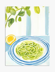 Lemon & Herb Pasta Vibes Art Print - Unframed