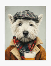 Dapper Terrier Delight Art Print - Unframed