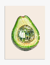 Disco Avocado Groove Art Print - Unframed