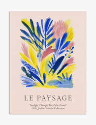 Sunlit Palm Leaves Art Print - Unframed