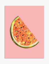 Mosaic Watermelon Pop Art Print - Unframed