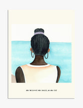 She Did—Sea View Confidence Art Print - Unframed