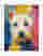 Colorblock Pup Portrait Art Print - White