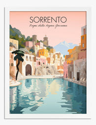 Sorrento Sunlit Haven Art Print - White