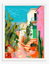 Sunlit Italian Escape Art Print - White