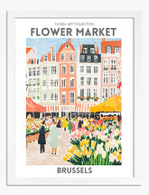 Brussels Floral Vibes Art Print - White