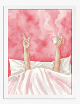 Morning Bliss Art Print - White
