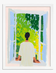 Morning Light Ritual Art Print White