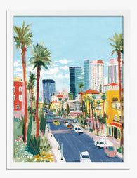 Vibrant Vegas Boulevard Art Print - White