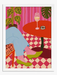 Chic Evening In Art Print White