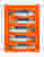 Sardine Mosaic on Orange Art Print - White