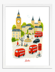 London City Vibes Art Print - White