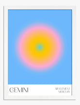Gemini Aura Glow Art Print - White