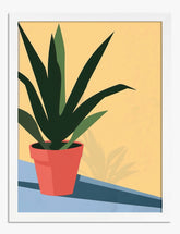 Vibrant Green Serenity Art Print White