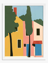 Vibrant Village Vibes Art Print - White