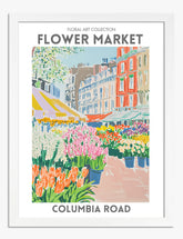 Columbia Road Blooms Art Print - White