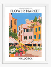Mallorca Flower Escape Art Print - White