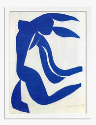 Matisse Blue Nude Flow Art Print - White