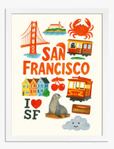 San Francisco Vibes Art Print - White