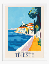 Trieste Coastal Charm Art Print - White