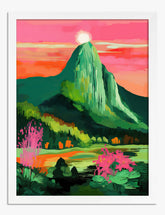 Sunrise Over Ella Mountain Art Print - White