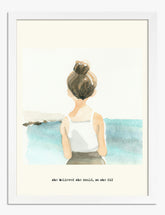 She Believed, She Did Art Print - White