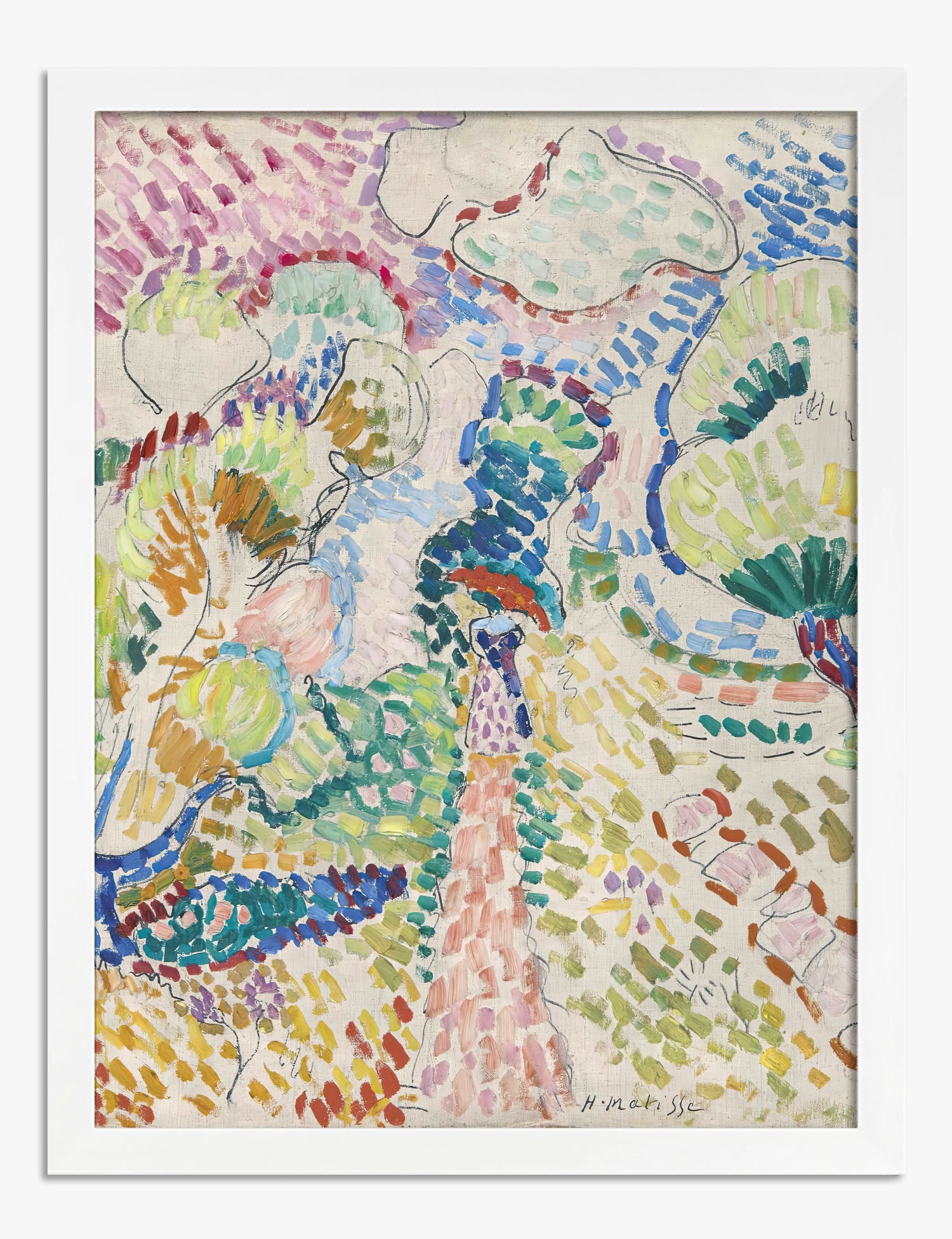Matisses Colorful Escape Art Print - White