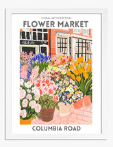 Columbia Road Blooms Art Print - White