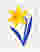 Sunny Daffodil Charm Art Print - White