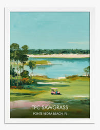 Tranquil Golf Escape Art Print - White