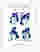 Catisse Blue Line Portraits Art Print - White