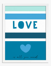 All You Need Is Love Art Print - White