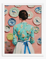 Vintage Plate Gallery Art Print - White