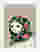 Strawberry Scarf Cat Portrait Art Print - White