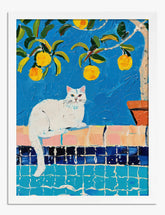 Matisse Lemon Grove Cat Art Print - White