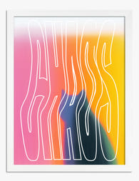 Chaos in Color Art Print - White